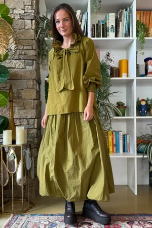 Larc Poet Blouse Mucky Olive 